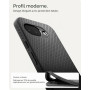 Spigen Liquid Air Coque pour Google Pixel 10a - Noir Mat | Motif géométrique avec grip antidérapant, Technologie Spigen Sound Tu
