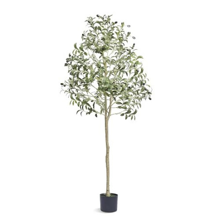VEVOR Arbre Artificiel Olivier pour Maison Bureau Hôtel Centre Commercial | Plante Artificielle Verte 155 cm en PE, Feuillage Ré