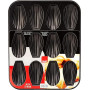 Ibili 820502 Plaque de 12 madeleines, Acier, Noir, 25,9 x 20,9 x 1,4 cm