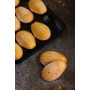 Ibili 820502 Plaque de 12 madeleines, Acier, Noir, 25,9 x 20,9 x 1,4 cm