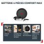 Tefal - Ingenio Comfort Max Batterie de cuisine - Antiadhésif - 4 pièces | Poêle et casserole induction empilables - Poignée amo