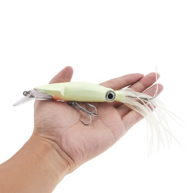 OriGlam Pêche à la lumière Poulpe calmar Jupe leurre, leurre en Plastique leurre à la lumière leurre à la pêche Douce leurre