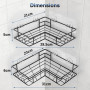 Diboniur Lot de 2 Étagères Douche d’Angle sans Perçage, 8 Crochets, Noires | Montage sans perçage, inox antirouille et drainage 