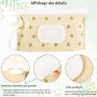 Teouuas 4 Pièces Sac de Lingettes Humides, Sac de Lingettes Humides pour Bébé en Déplacement, Lingette Humide Réutilisable, Humi