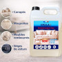 HYGILAS Nettoyant Canapé & Tissu, Professionnel 5L - Concentré à Diluer - Compatible Injection/Extraction & Shampouineuse - Mate