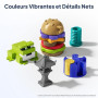 DEEPLEE Filament PLA+ 2.0 1.75mm Noir, Blanc, Rouge, Bleu 4kg | Bobine PLA Plus 2.0 Filament Bundle pour Imprimantes 3D FDM, Hau