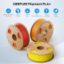 DEEPLEE Filament PLA+ 1.75mm Noir, Blanc, Rouge, Bleu Foncé 4kg | Bobine PLA Plus Filament Bundle pour Imprimantes 3D FDM, Haute