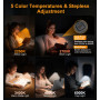 Gritin 2026 Gén.2 Lampe de Lecture, 30 LED Spectre Complet Liseuse Clip | Protection des Yeux,5Couleurs&5Luminosités, Faisceau L