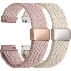 Fullmosa 20mm Bracelet Montre en Nylon Élastique pour Garmin/Samsung | Compatible avec Garmin Forerunner 55/165/245/645/Vivoacti