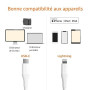 Amazon Basics Câble USB-2.0 type C vers Lightning (certifié MFi), 0.9 m, blanc