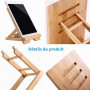 FadyDail Support de Tablette et de Téléphone Portable en Bambou pour Bureau, pour iPhone, iPad, tablettes et Tous Les téléphones