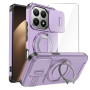 LYZXMY Coque pour Xiaomi 17T Pro 5G+1 x Film de Protection+Support à Anneau Rotatif à 360° et Capot Glissant pour Couverture de