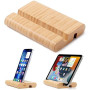 FadyDail Support Tablette Bureau en Bambou, Portable Porte Telephone en Bois Tablet Stand pour Tablette, iPhone, iPad Bureau et