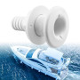 mizikuu Passe Coque Bateau, Raccord de Coque Traversante 1-1/2 Zoll 38mm Bouchon Vidange Bateau ABS Raccord de Tuyau en Plastiqu