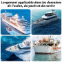 mizikuu Passe Coque Bateau, Raccord de Coque Traversante 1-1/2 Zoll 38mm Bouchon Vidange Bateau ABS Raccord de Tuyau en Plastiqu