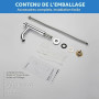 Robinet Temporisé Eau Froide Uniquement, BuntHaus Robinet Poussoir Lavabo | Acier inoxydable 304 avec finition chromée, fermetur