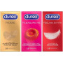 DUREX - Lot de 3 Boîtes de Préservatifs - Nude x10 - Pleasure Me x12 - Feeling Extra x12