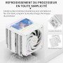 Thermalright Peerless Assassin 120 Vision MAX ARGB White CPU Cooler, PC Heatsink, écran d'affichage magnétique de 5" avec résolu