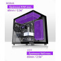 MUSETEX Y6 Boîtier PC, 4 Ventilateurs Non-LED préinstallés, Vue 270° en Verre Trempé, Connectique Type-C, Boîtier PC ATX Mid-Tow