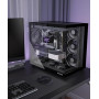 MUSETEX Y6 Boîtier PC, 4 Ventilateurs Non-LED préinstallés, Vue 270° en Verre Trempé, Connectique Type-C, Boîtier PC ATX Mid-Tow