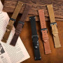 BISONSTRAP Bracelet de Montre en Cuir Vieilli, Bracelets de Rechange pour Hommes, Dégagement Rapide, Largeur de Bande 18mm 20mm