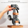 QzheMuw Support en Bois pour Manette et Casque, Porte-Casque en Bois, Rangement de Bureau, Accessoires de Bureau universels comp