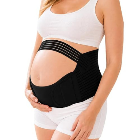 Kaelaxroy Ceinture de Grossesse 3-en-1 pour Soutien Abdominal et Lombaire, ceinture grossesse femme enceinte, Soulage les Douleu