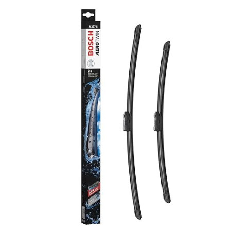 BOSCH Balai d'essuie-glace Aerotwin Spoiler A297S 3397007297 | Jeu de 2 Balais d'essuie-glaces de Remplacement Avant - Livrés av