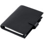 Moterm Agenda à anneaux A5 de luxe - Classeur organisateur en cuir véritable (Galet-Noir, anneau 30 mm)