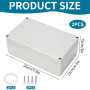 Lot de 2 boîtes de distribution en saillie - Blanc - 200 x 120 x 75 mm - Boîtier ABS étanche IP65 - Boîte de jonction universell
