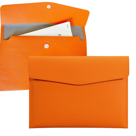 YSDINK Enveloppe Porte-documents A4 en cuir PU avec Fermeture Métallique, Étanche et Extensible, Grande Capacité pour Dossiers, 