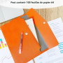 YSDINK Enveloppe Porte-documents A4 en cuir PU avec Fermeture Métallique, Étanche et Extensible, Grande Capacité pour Dossiers, 