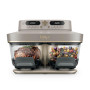 Ninja CRISPi DualZone Air fryer en verre 2 paniers, 8 modes de cuisson, cuisson simultanée de deux aliments, contenants en verre
