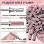 Flintronic 100Pcs Embouts Ponceuse Manchons, 240 Grit, Embout Ponceuse Ongles Professionnelle, pour le Polissage Fin des Bords d