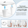 LIONVISON Repose Main Ongles avec Support Téléphone 360° PU Cuir Blanc | Repose Main Ergonomique Avec Support Téléphone Rotatif 