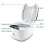 LifeBasis Nettoyeur Ultrasons 850 ml 42 kHz, Écran Tactile et Cuve Inox | Bac à Ultrasons 55W, 5 Minuteries et Panier Inclus pou