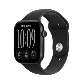 Apple Watch Series 12 GPS, Boîtier en Aluminium Noir de 46 mm | Bracelet Sport noir - S/M. Santé + Fitness + Suivi du sommeil, F