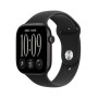 Apple Watch Series 12 GPS, Boîtier en Aluminium Noir de 46 mm | Bracelet Sport noir - S/M. Santé + Fitness + Suivi du sommeil, F