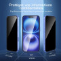 NEW'C Verre Trempé pour iPhone 16 Anti-Espion, Protection Écran + Caméra | Outil inclus, Lot de 4, 2x vitres trempées + 2x prote