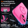 TOCOL Coque pour iPhone 13, Compatible avec MagSafe, Rose Vif | Anneau Magnétique Intégré, Protection de l'objectif Améliorée, R