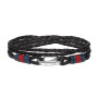 Tommy Hilfiger Jewelry Bracelet pour Homme en Cuir Noir - 2700534