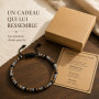 Lueaurra Bracelet Homme Pierres Naturelles Cadeau Homme Garçon | Cadeaux Homme Cadeau Anniversaire Homme Cadeau Noel Fete des Pe