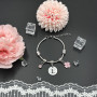 KJKJKJ Bracelet Lettre Initiale Prénom Pour Femme Argent Lettres A-Z Pendentif Bracelets Sœurs Amitié Collègue Fille Mamie Femme
