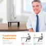 GRIFEMA GB1051 Rehausseur Écran PC Bureau, Hauteur Réglable | Élévateur Écran PC 3 Hauteurs, pour Moniteur, Ordinateur Portable 