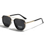 LIGOES TR90 Lunettes de soleil polarisées rétro carré plat double pont plein cadre UV400