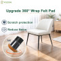 20 Pièces Protection Pied de Chaise Silicone Transparent Diamètre 14-20mm | Petits Protecteurs de Sol en avec Feutre Enveloppé, 