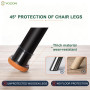 20 Pièces Protection Pied de Chaise Silicone Transparent Diamètre 14-20mm | Petits Protecteurs de Sol en avec Feutre Enveloppé, 