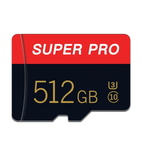 512GB Carte mémoire de Carte Memory Card Classe 10 Carte mémoire avec Adaptateur SD pour Le téléphone, la caméra, Le Drone, la C