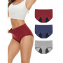 LOFIR Culotte Menstruelle Coton Femme: Slip de Règle Taille Haute Lavable Anti-Fuites Flux Abondant avec Couche de Protection po