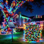 Guirlande Lumineuse Exterieure Solaire,22M & 200 LED 8 Modes-Colorée | IP65 Étanche Guirlande Solaire Exterieur pour Jardin Terr